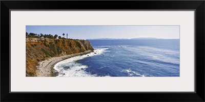 Lighthouse at a coast, Point Vicente Lighthouse, Palos Verdes, California