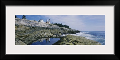 Lighthouse at the coast, Pemaquid Point, Maine