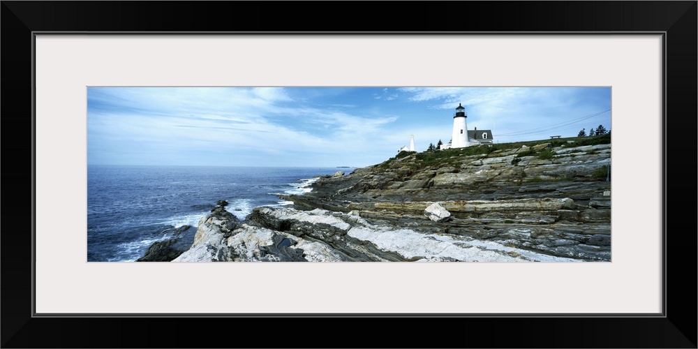 Lighthouse at the seaside, Pemaquid Point Lighthouse, Pemaquid Point, Bristol, Maine