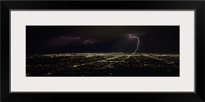 Lightning in the sky over a city, Phoenix, Maricopa County, Arizona
