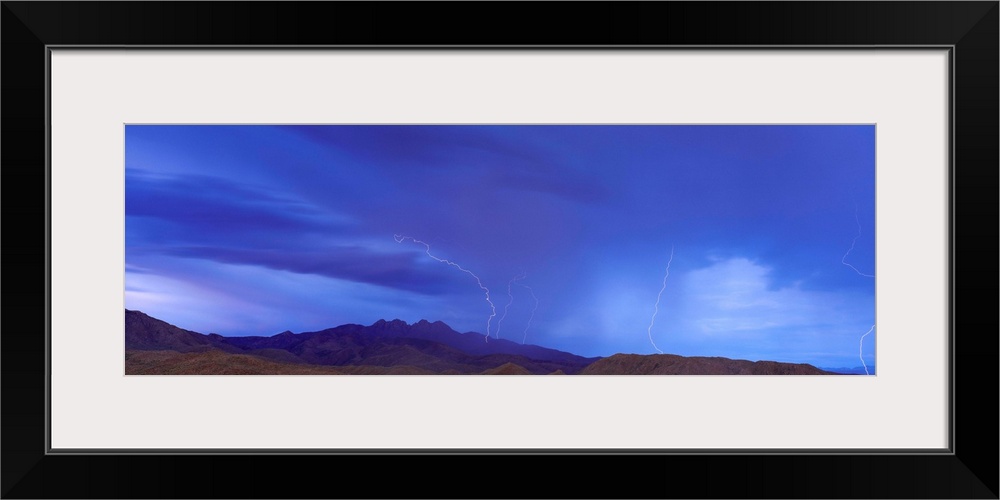 Lightning Storm over Four Peaks Mountain Central AZ
