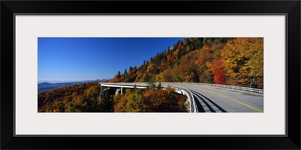 Spectacular panoramic view from the Blue Ridge Parkway in North Carolina.