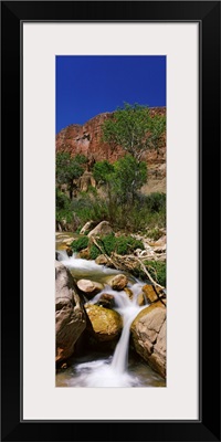 Little Nankoweap Creek flowing through rocks, Arizona
