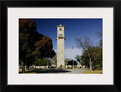 Low angle view of a clock tower, Fort Sam Houston, San Antonio, Texas