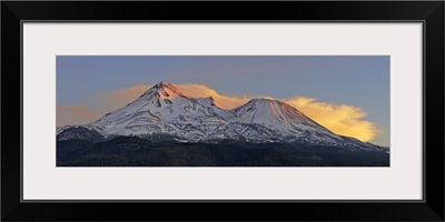 Low angle view of a snow covered mountain, Mt Shasta, Siskiyou County, California