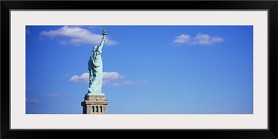 Low angle view of a statue, Statue of Liberty, Liberty State Park, Liberty Island, New York City, New York State