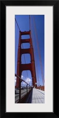 Low angle view of a suspension bridge Golden Gate Bridge San Francisco California