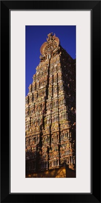 Low angle view of a temple, Sri Meenakshi Hindu Temple, Madurai, Tamil Nadu, India