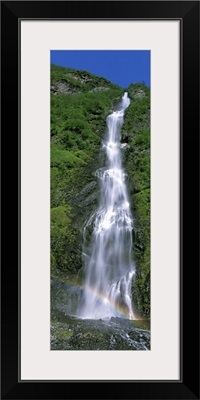 Low angle view of a waterfall, Bridal Veil Falls, Keystone Canyon, Alaska