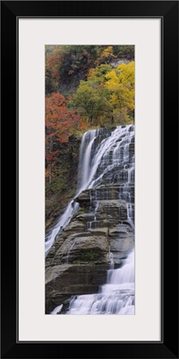 Low angle view of a waterfall, Ithaca Falls, Tompkins County, Ithaca, New York