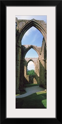 Low angle view of an archway, Bolton Abbey, Yorkshire, England