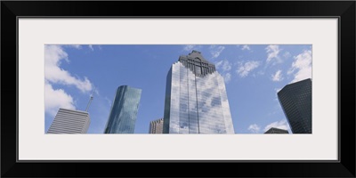 Low angle view of office buildings, Houston, Texas