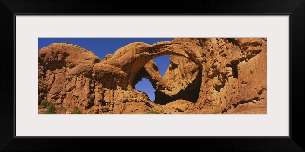 Low angle view of rock formations, Arches National Park, Utah