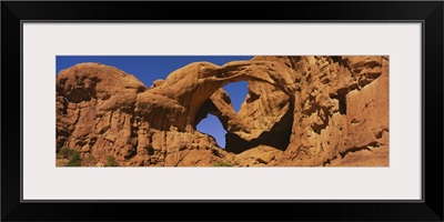 Low angle view of rock formations, Arches National Park, Utah