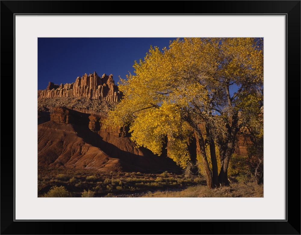 Low angle view of rock formations, Capitol Reef National Park, Utah