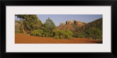 Low angle view of rock formations, Red Rocks State Park, Sedona, Arizona