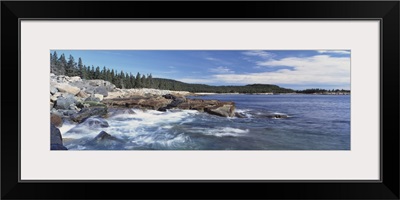 Maine, Acadia National Park, Atlantic Ocean, Rocks along the coast