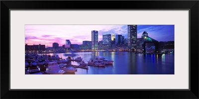 Maryland, Baltimore, Inner Harbor, sunset