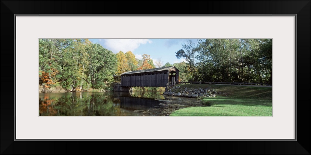 Michigan, Kent County, Covered bride over the water