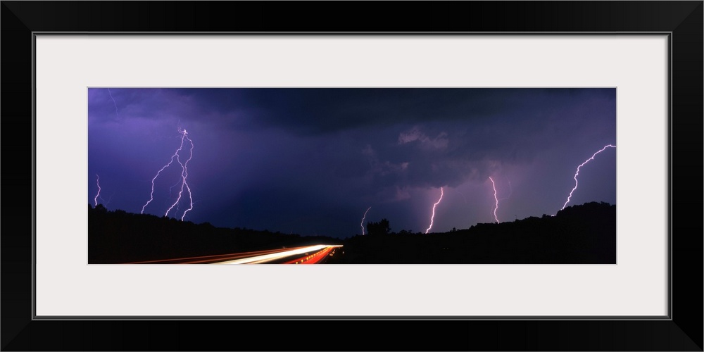Michigan, lightning, road
