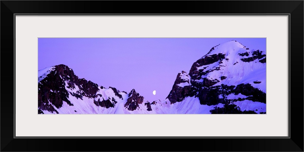 Moonrise Buck Mountain and Static Peak Grand Teton National Park WY