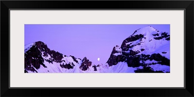 Moonrise Buck Mountain and Static Peak Grand Teton National Park WY