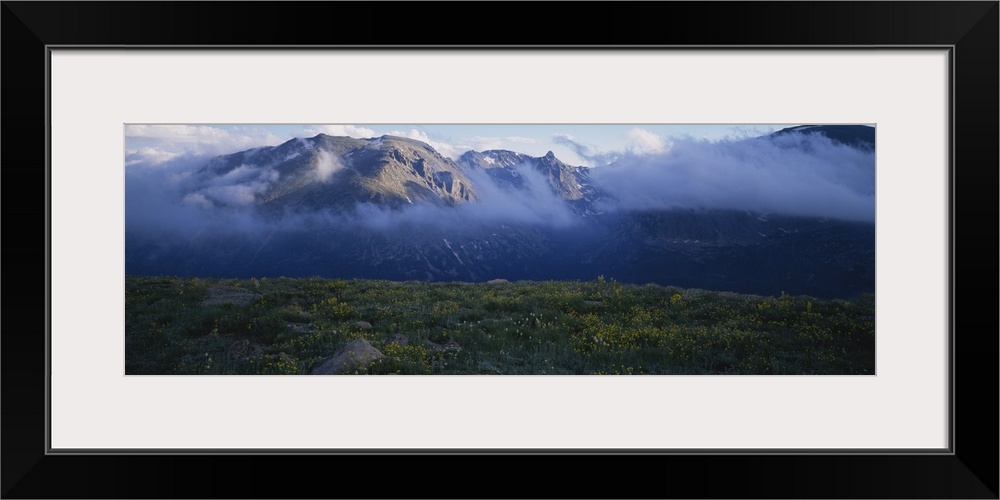 Mountains surrounded by clouds, Rocky Mountain National Park, Colorado