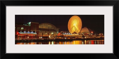 Night Navy Pier Chicago IL