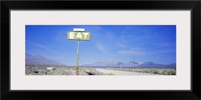 Old Diner Sign Highway 395 CA