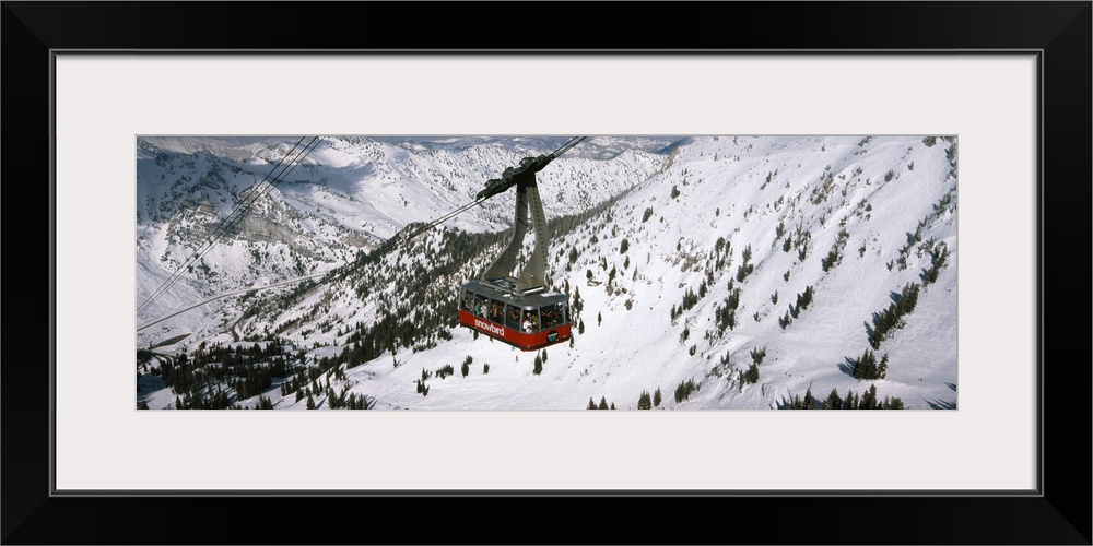 Overhead cable car in a ski resort, Snowbird Ski Resort, Utah, USA