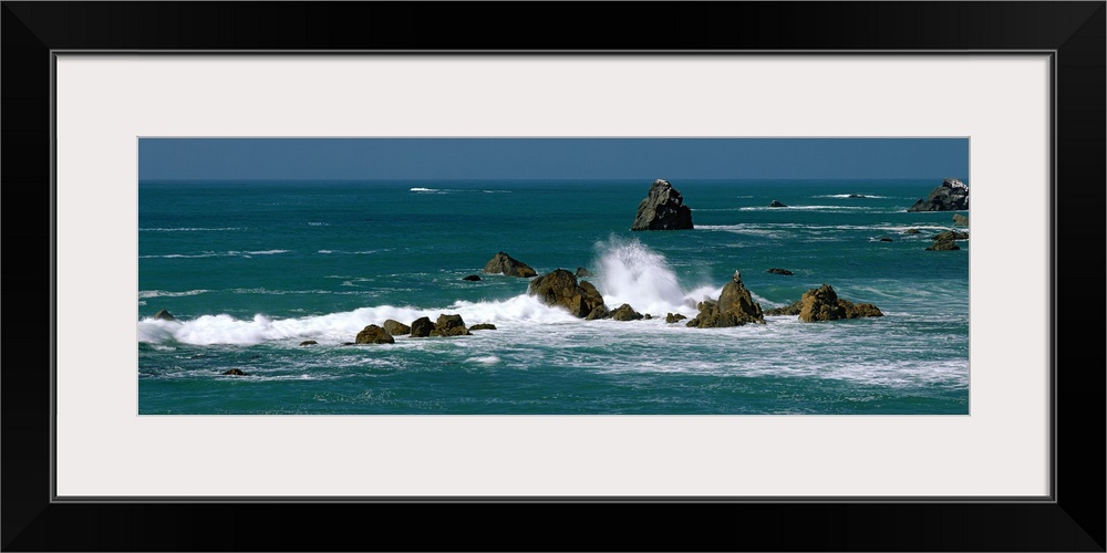 Pacific Ocean Waves and Sea Stacks CA