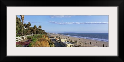 Panorama view of beach and blue sky