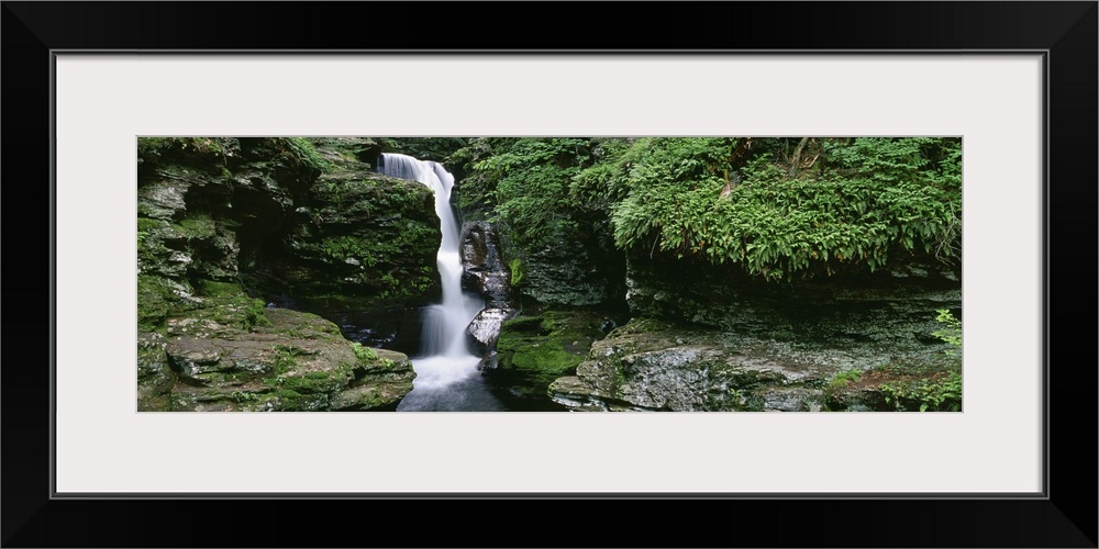 Pennsylvania, Ricketts Glen State Park, Panoramic view of a waterfall