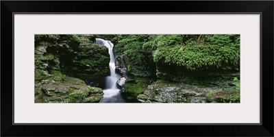 Pennsylvania, Ricketts Glen State Park, Panoramic view of a waterfall