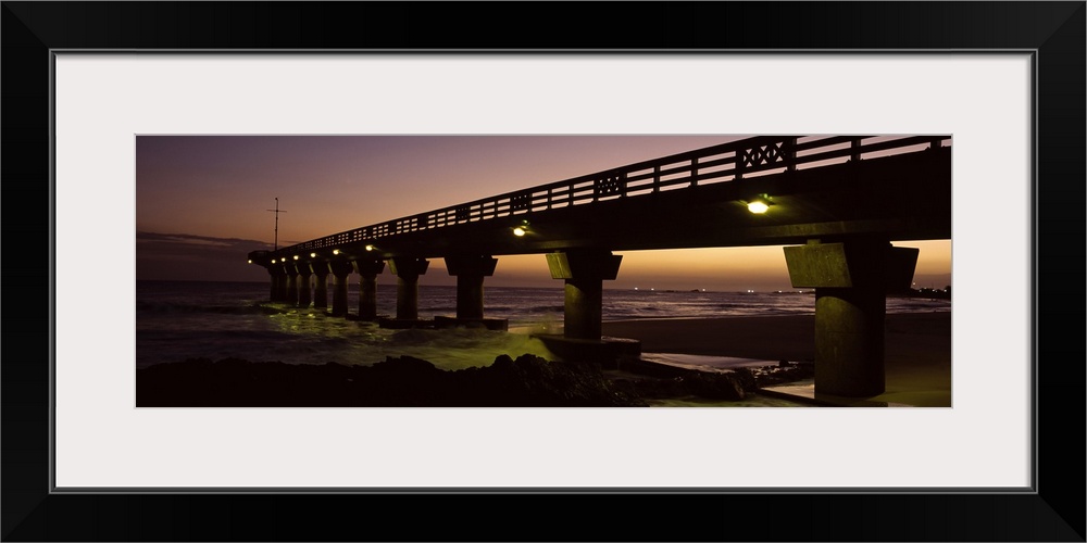 Pier at sunrise, Shark Rock Pier, Hobie Beach, Port Elizabeth, Eastern Cape Province, Republic of South Africa