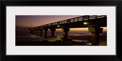 Pier at sunrise, Shark Rock Pier, Hobie Beach, Port Elizabeth, Eastern Cape Province, Republic of South Africa