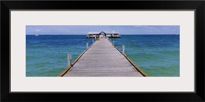 Pier in the sea, Anna Maria City Pier, Anna Maria, Anna Maria Island, Manatee, Florida