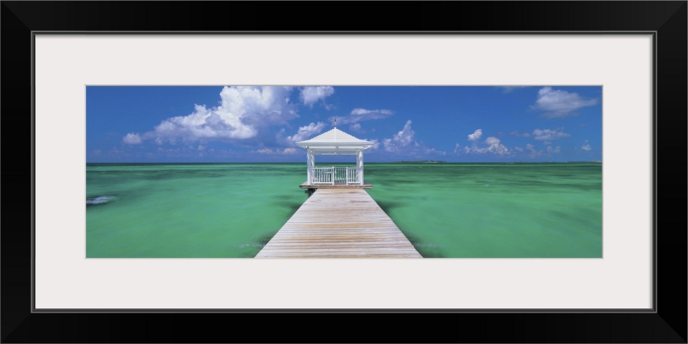 Pier in the sea, Bahamas