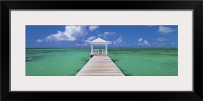 Pier in the sea, Bahamas