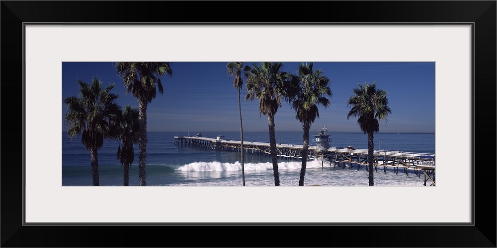 Pier over an ocean, San Clemente Pier, Los Angeles County, California, USA