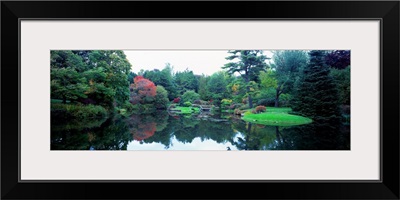 Pond in a garden, Asticou Azalea Garden, Northwest Harbor, Maine, New England