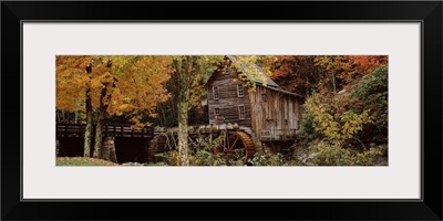 Power station in a forest, Glade Creek Grist Mill, Babcock State Park, West Virginia,