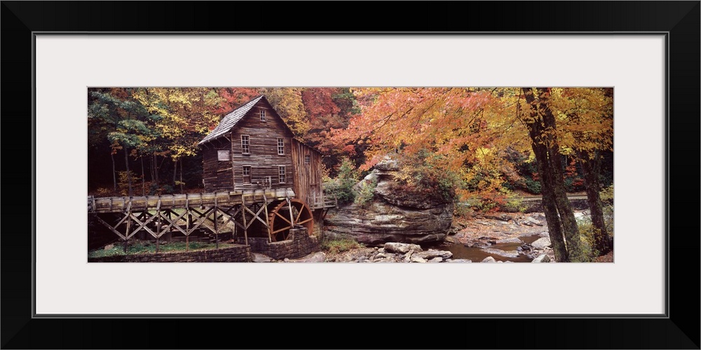 Power station in a forest, Glade Creek Grist Mill, Babcock State Park, West Virginia,