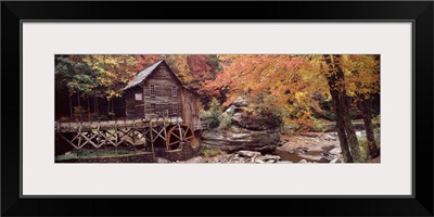 Power station in a forest, Glade Creek Grist Mill, Babcock State Park, West Virginia,