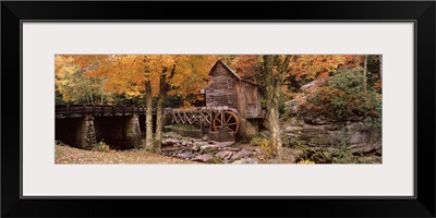 Power station in a forest, Glade Creek Grist Mill, Babcock State Park, West Virginia,