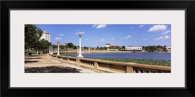 Promenade around a lake, Lake Mirror, Lakeland, Florida