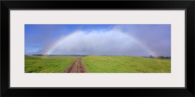 Rainbow over a landscape, Kamuela, Big Island, Hawaii