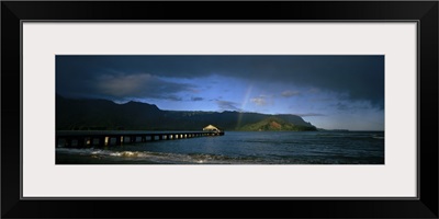 Rainbow over the sea, Hanalei, Kauai, Hawaii