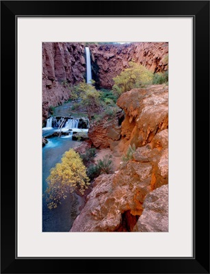 Red rock cliffs, Havasu Falls, Grand Canyon National Park, Arizona
