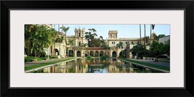 Reflecting pool in front of a building Balboa Park San Diego California